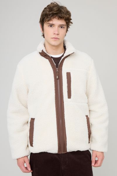 Blouson zippé sherpa