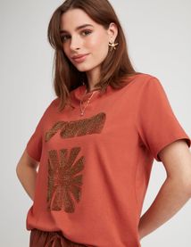 T-shirt avec perles