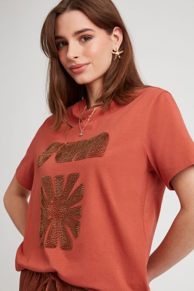 T-shirt avec perles