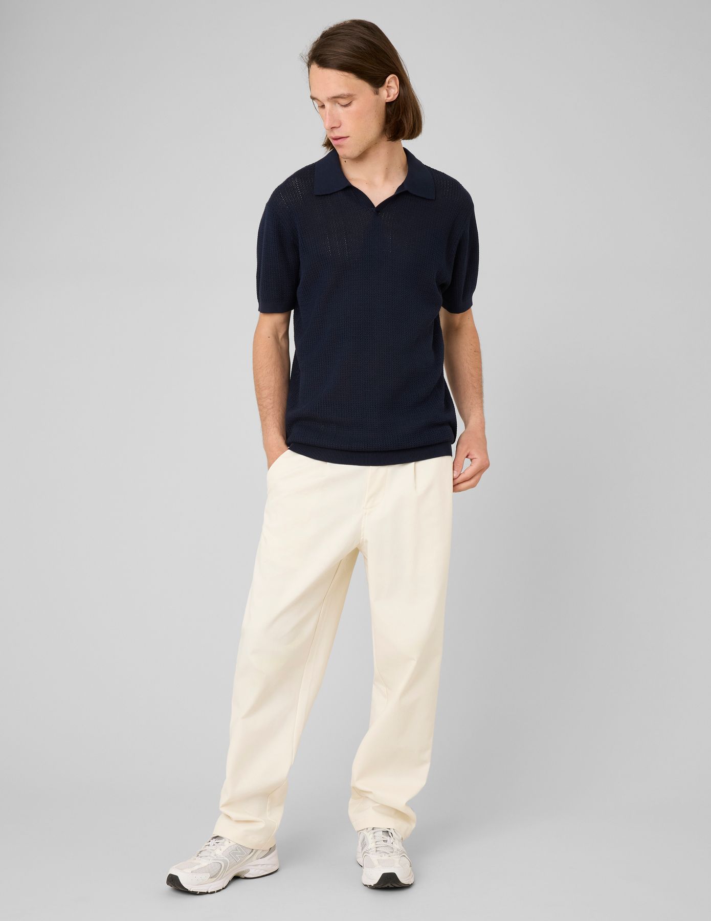 Polo maille ajour&eacute;e
