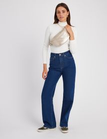 Jean straight taille haute