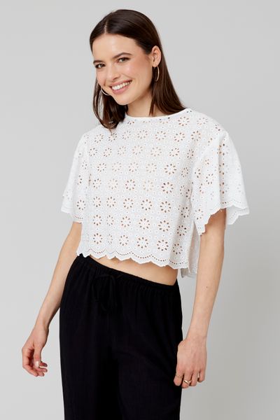 Blouse en broderie anglaise