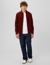 Chemise en velours c&ocirc;tel&eacute;