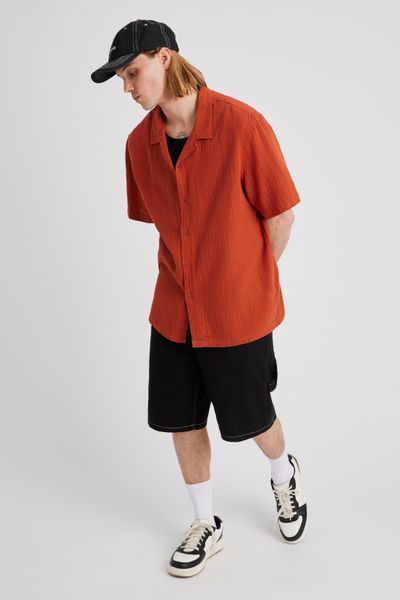 Chemise manches courtes gaze de coton