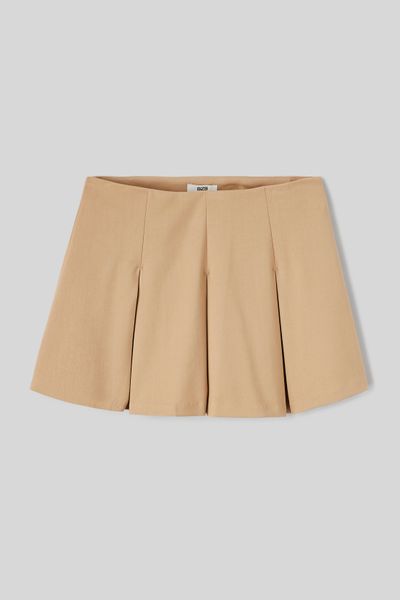 Jupe short à plis plats