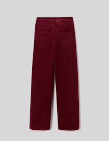 Pantalon wide leg en velours