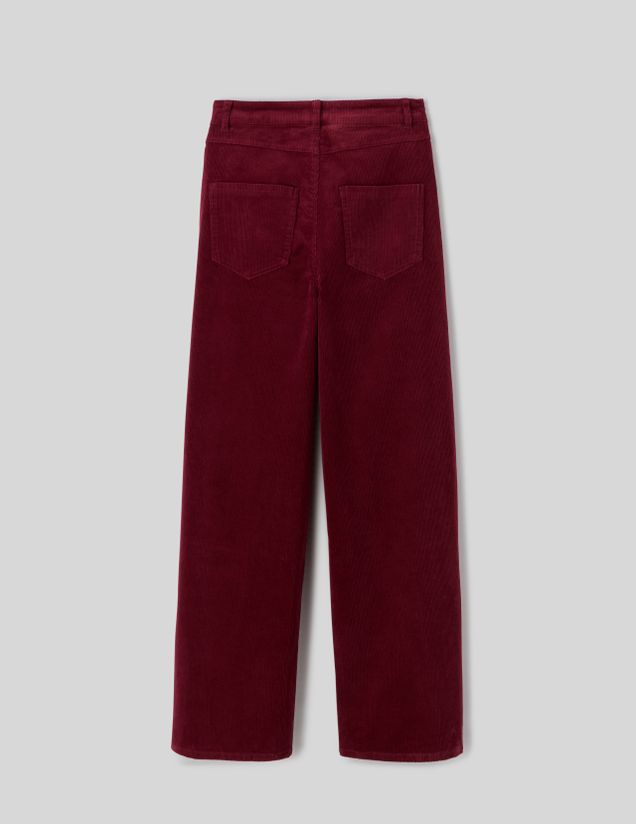 Pantalon wide leg en velours