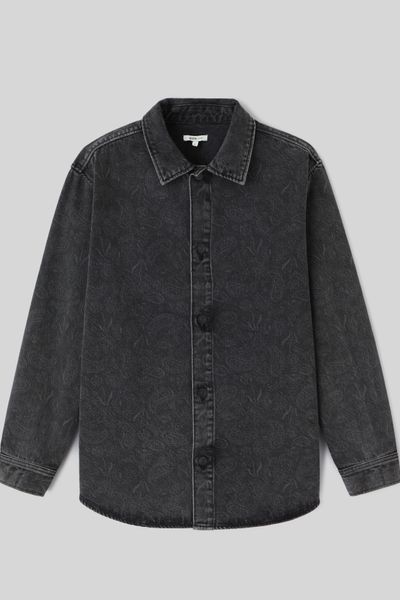 Surchemise en jean imprimée