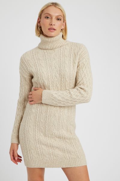 Robe courte pull roulé
