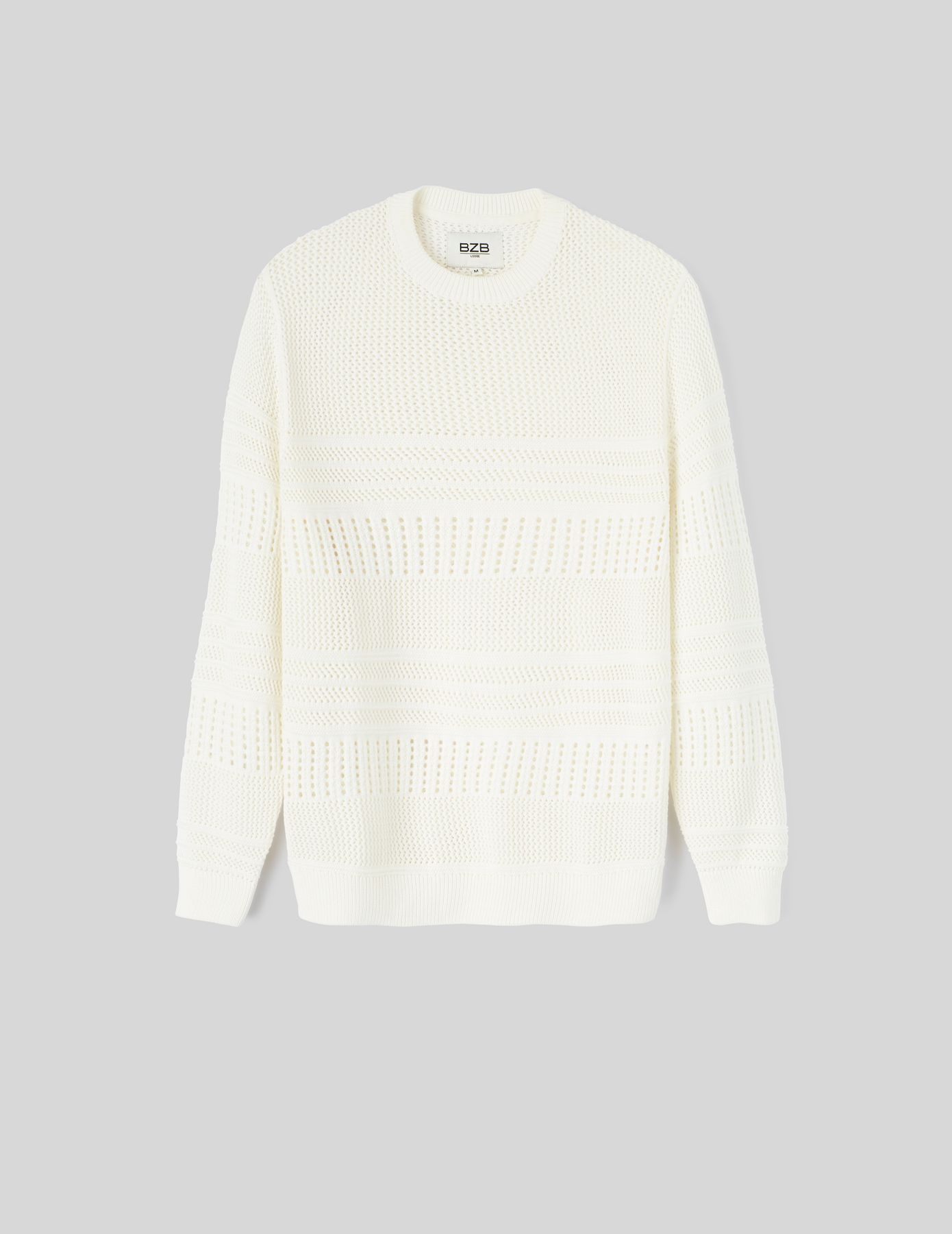 Pull col rond ajouré