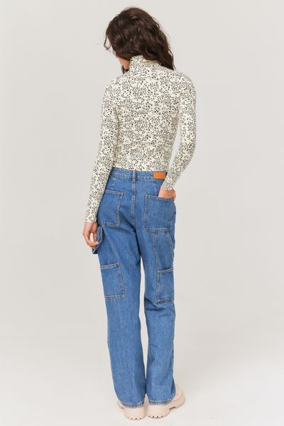 T-shirt col roulé imprimé