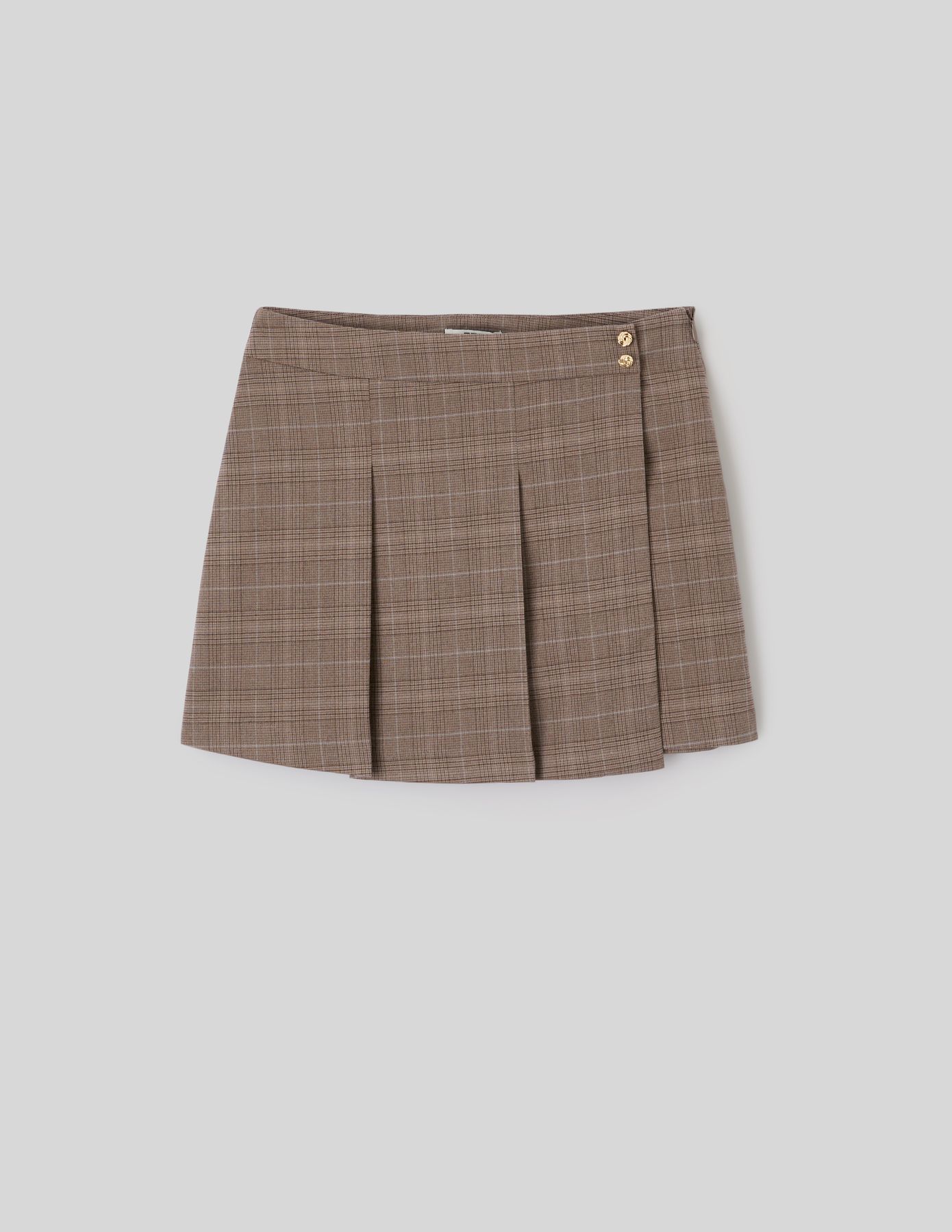Jupe-short &agrave; carreaux