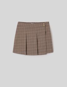 Jupe-short &agrave; carreaux