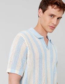 Polo matière fantaisie