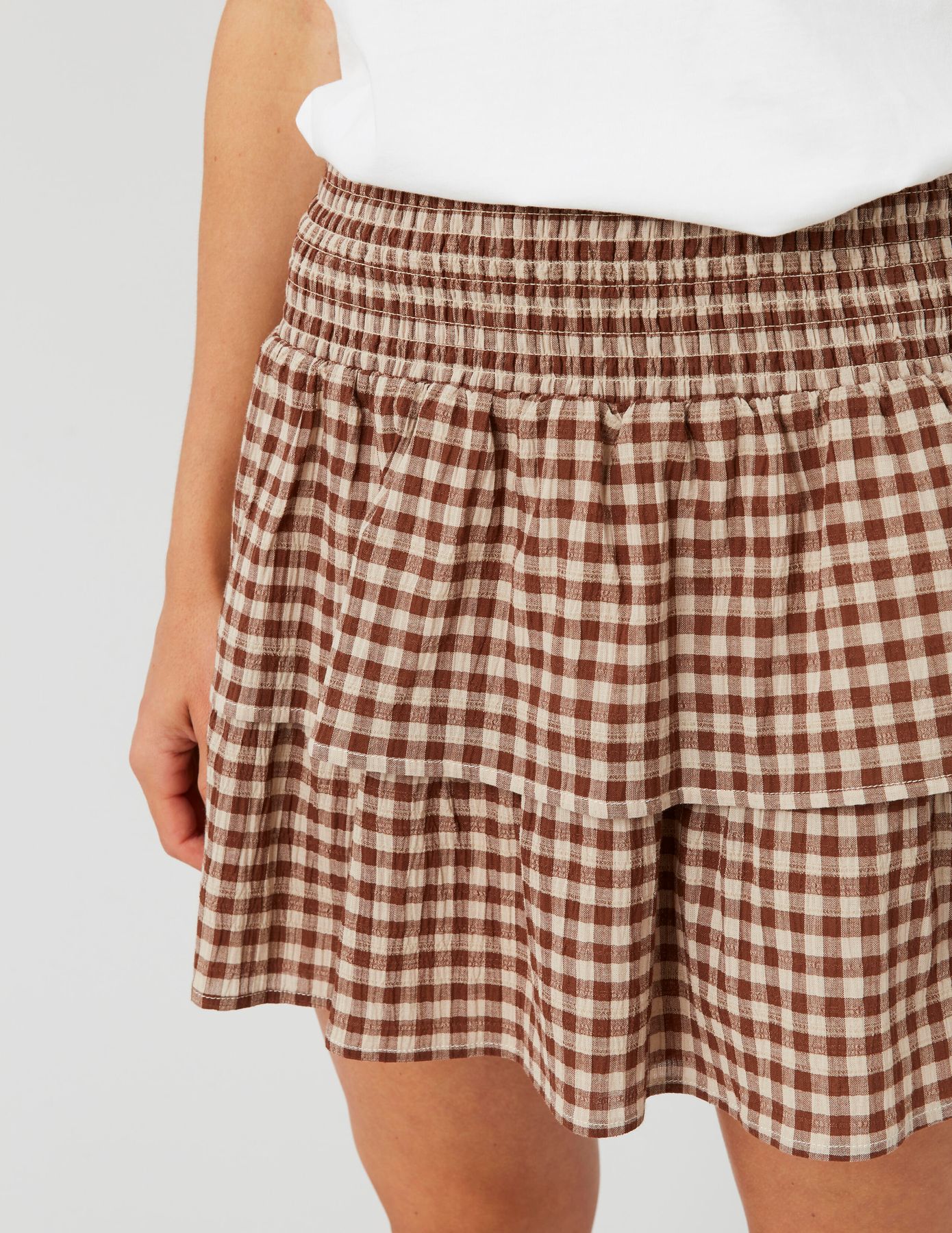 Jupe smocks vichy