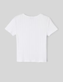 T-shirt pointelle