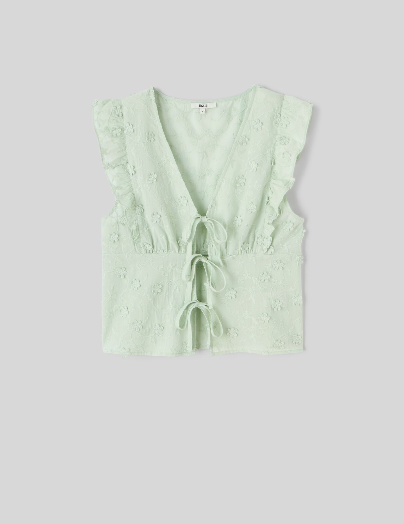 Top à nouer broderie 3D