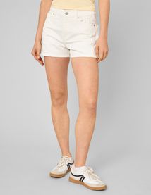 Short denim broderie anglaise