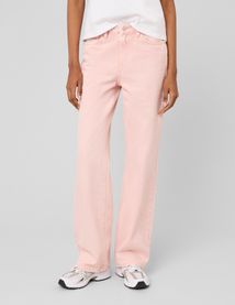 Jean wide leg denim rose