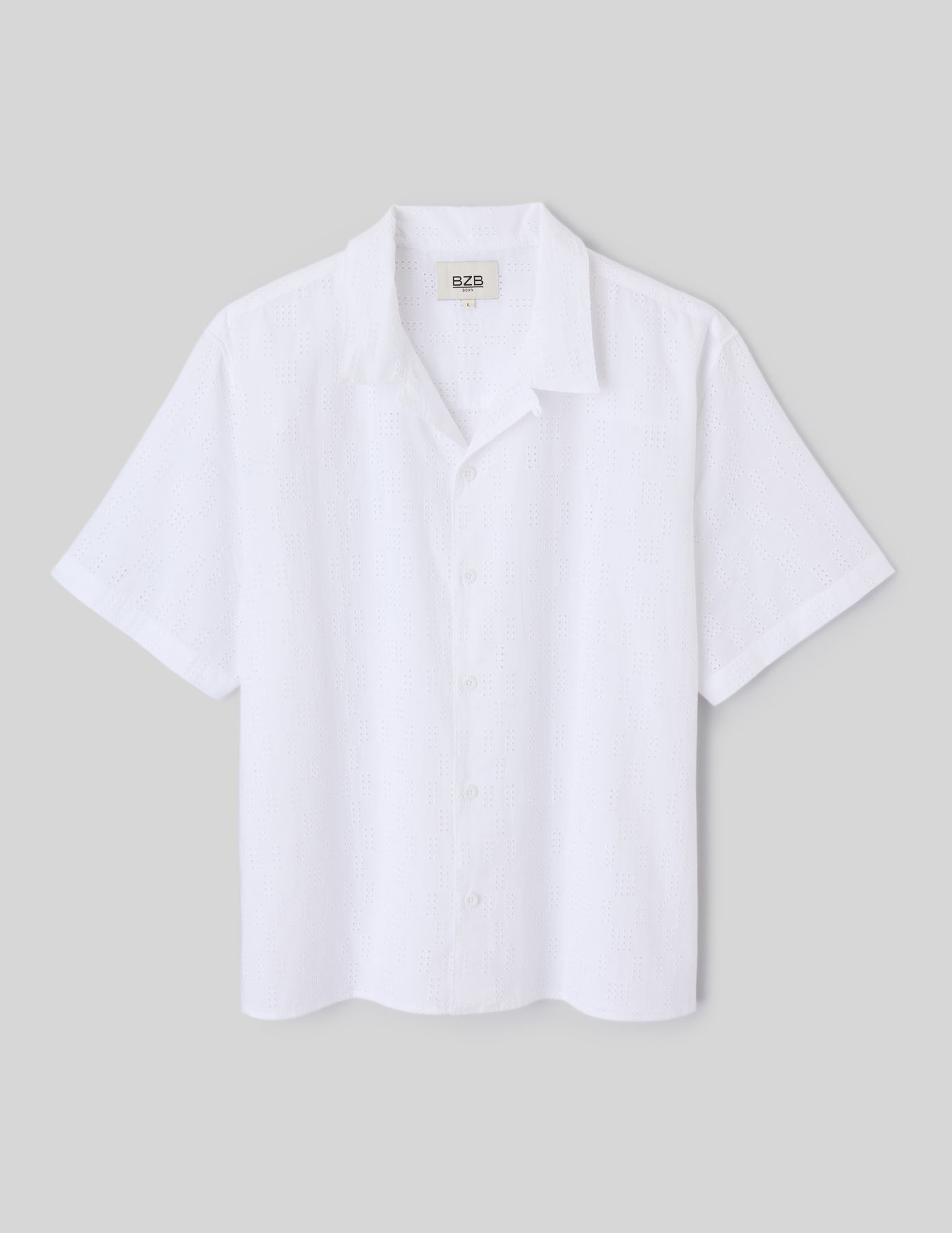 Chemise manches courtes ajour&eacute;e