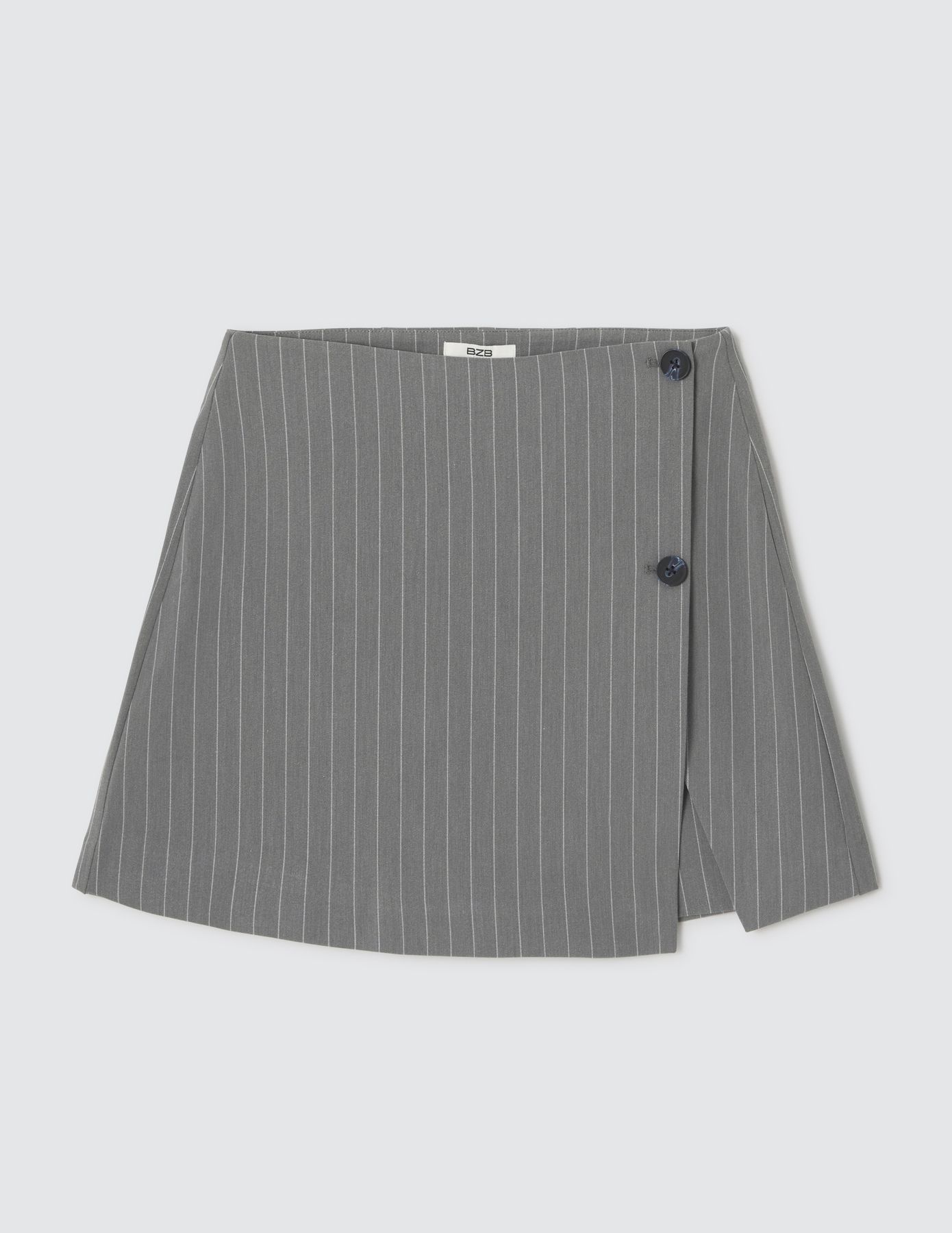 Jupe short portefeuille rayée