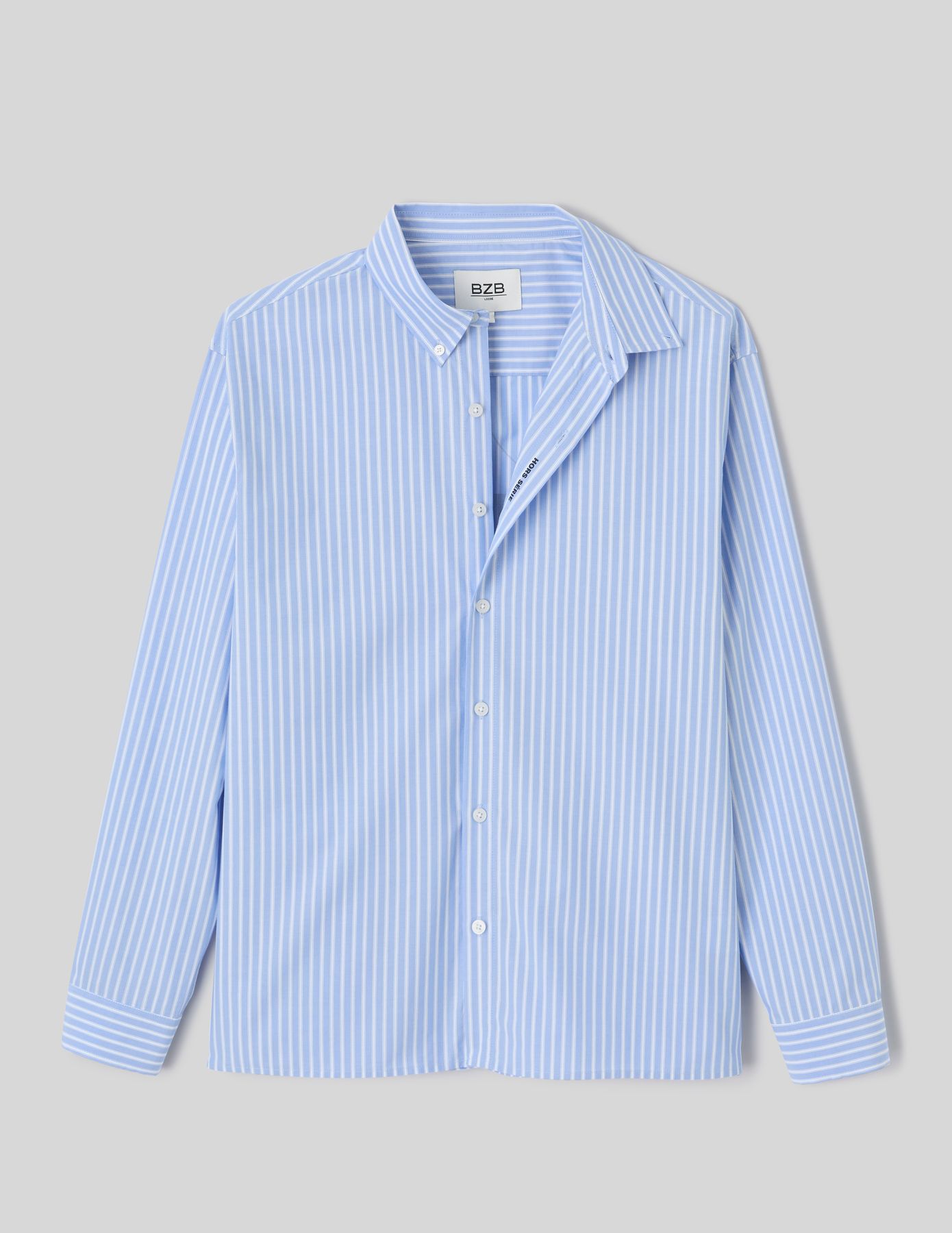 Chemise ray&eacute;e imprim&eacute;e dos