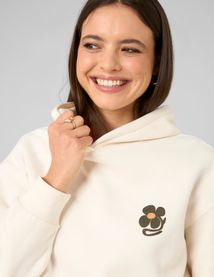 Sweat &agrave; capuche imprim&eacute; devant / dos