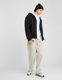 Blouson à capuche intérieur sherpa