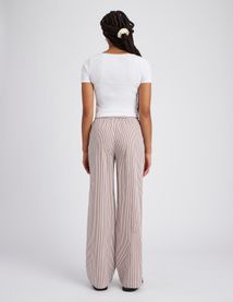 Pantalon fluide à rayures