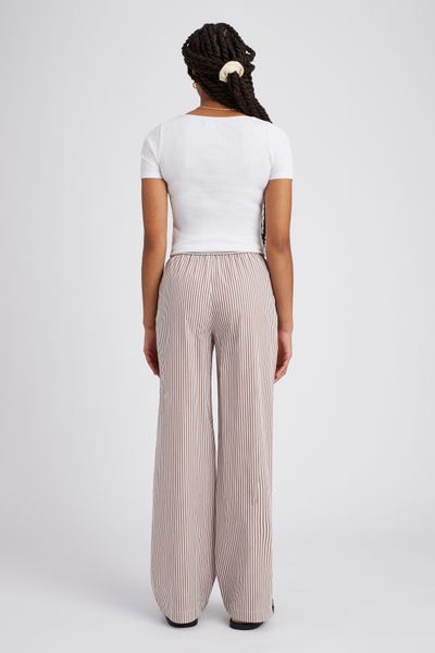 Pantalon fluide à rayures
