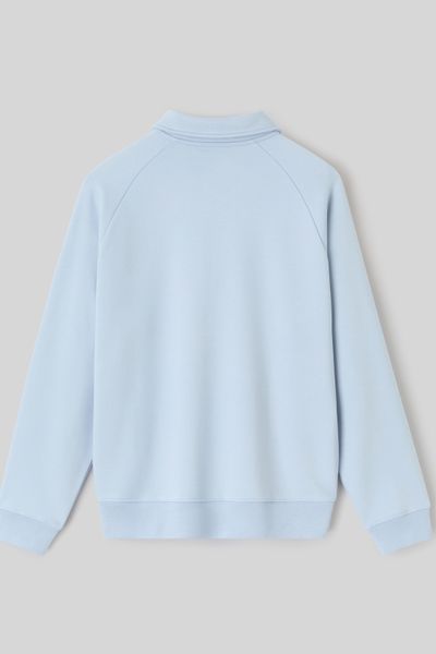 Sweat col polo zippé