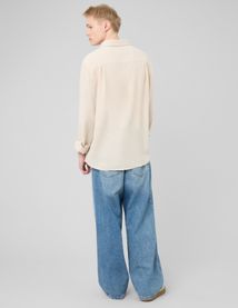 Chemise manches longues viscose lin