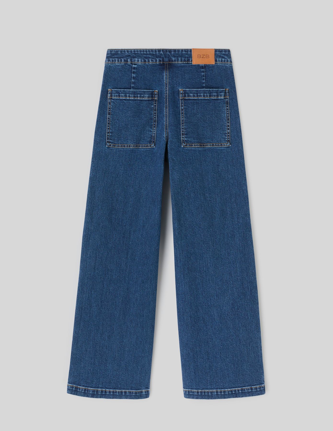 Jean wide leg boutonn&eacute;