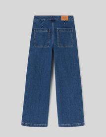 Jean wide leg boutonn&eacute;