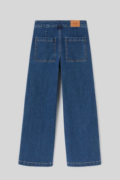 Jean wide leg boutonn&eacute;
