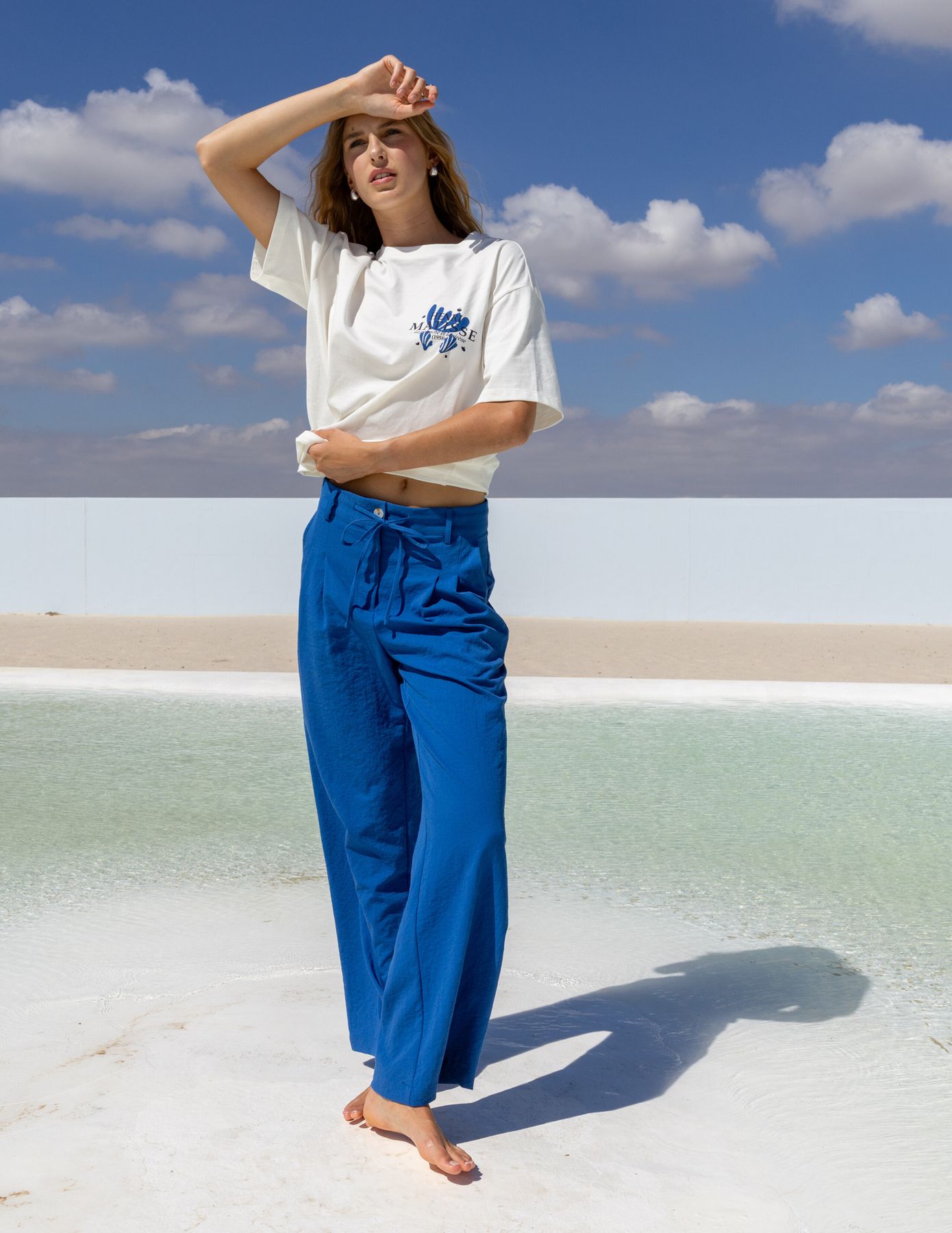 Pantalon fluide &agrave; pinces