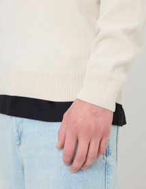 Pull chenille col polo