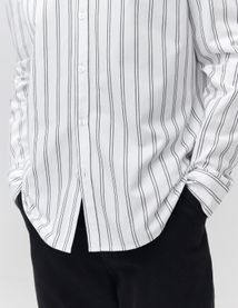 Chemise rayée droite