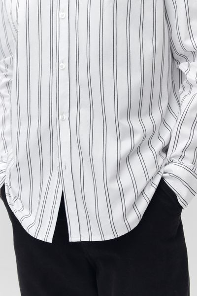 Chemise rayée droite