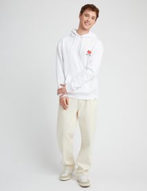 Sweat à capuche imprimé devant dos