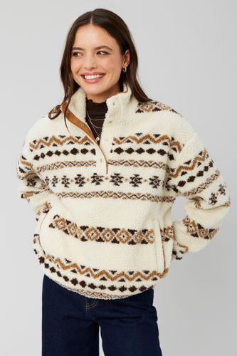 Sweat sherpa imprimé