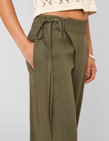 Pantalon fluide pan asym&eacute;trique