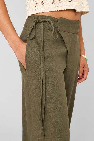 Pantalon fluide pan asym&eacute;trique
