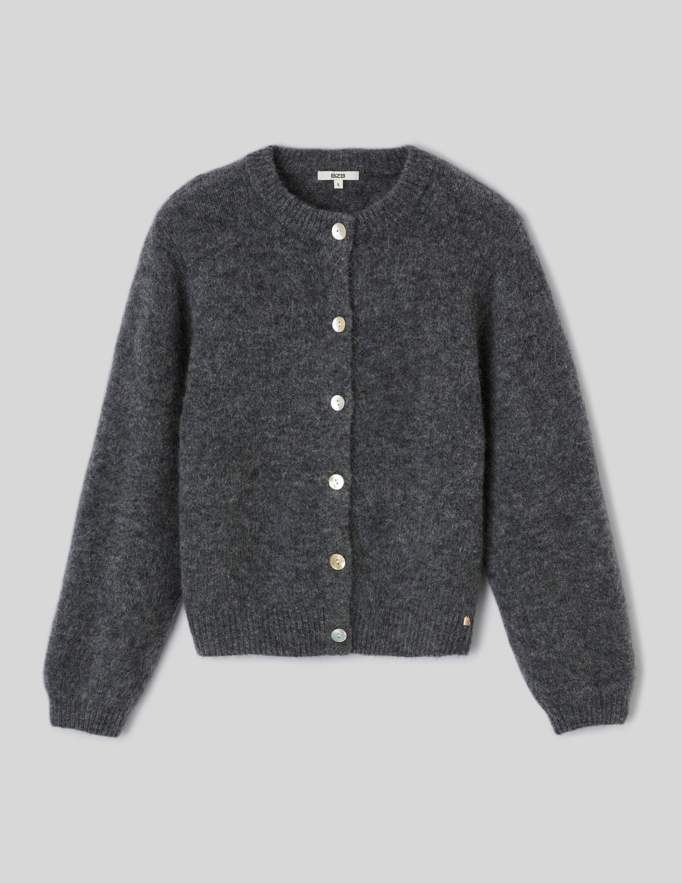 Gilet boutonn&eacute; col rond