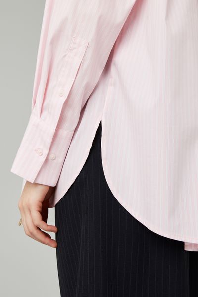 Chemise en popeline rayée