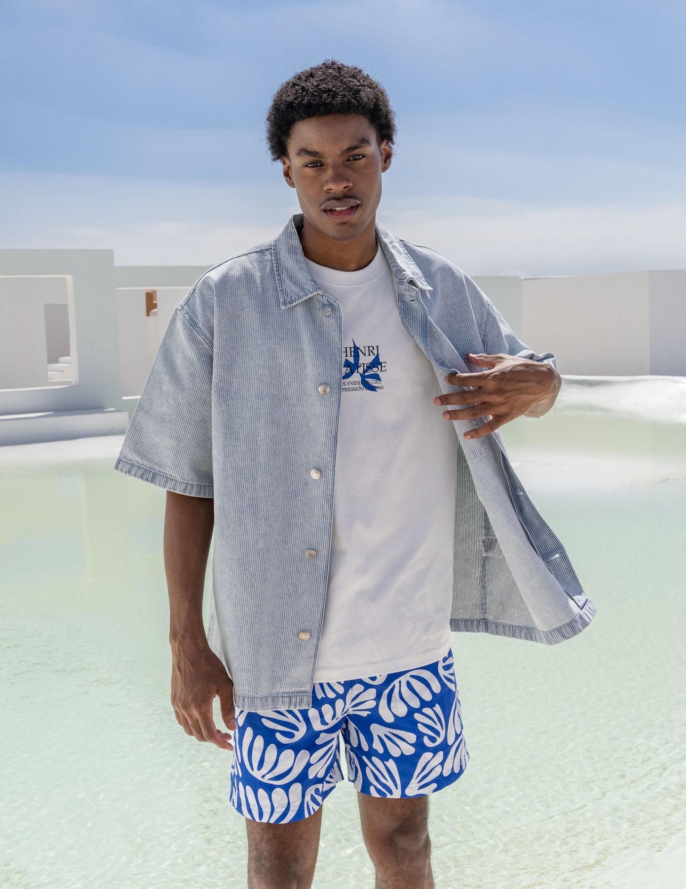 Chemise manches courtes ray&eacute;e