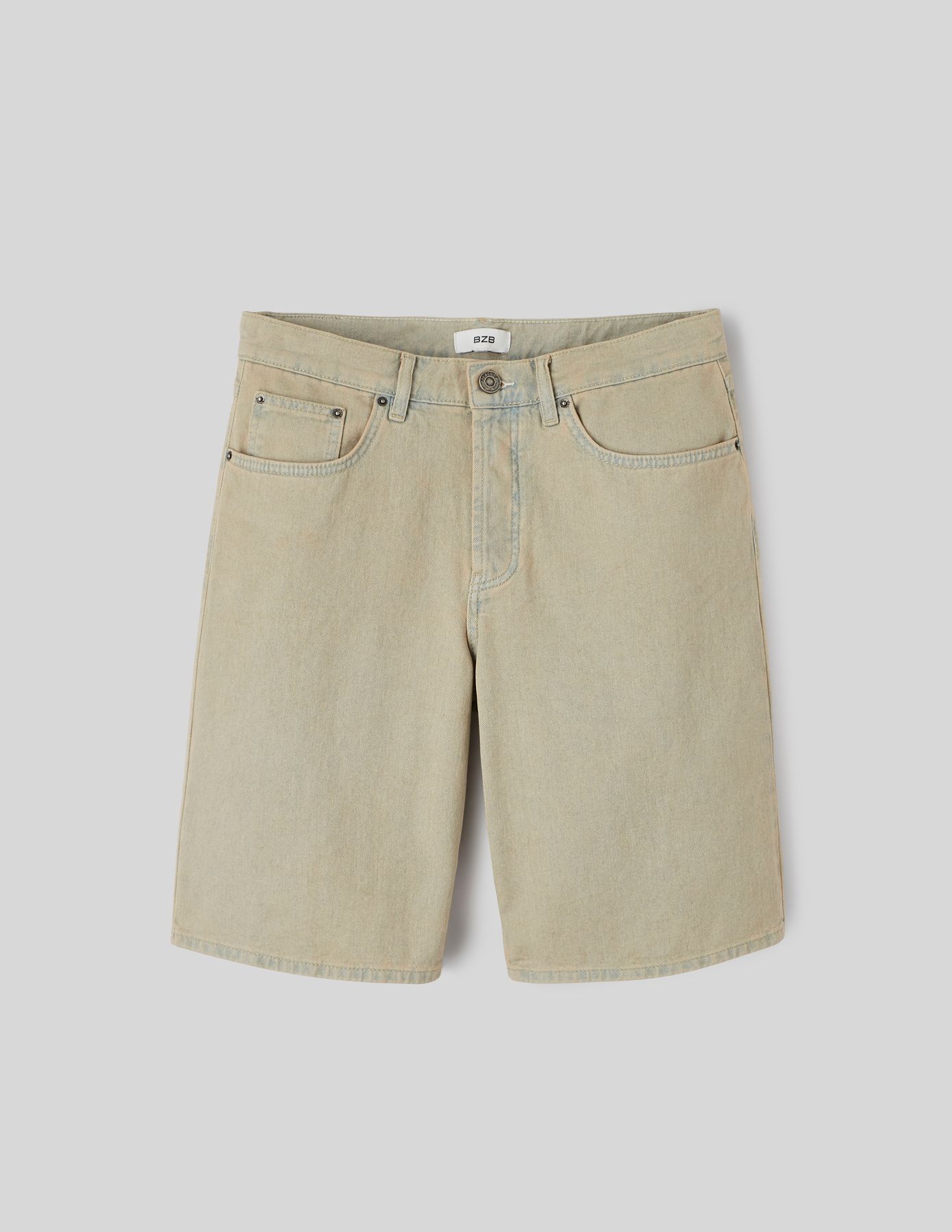 Bermuda en jean surteint