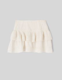 Jupe courte &agrave; volants