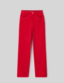 Pantalon straight velours