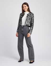 Veste courte sequins